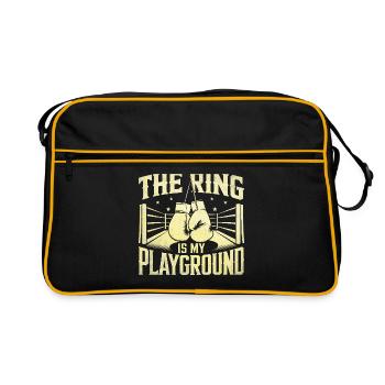 L’anneau est mon terrain de jeu Boxer Sports Gym Athlète - Sac Retro - noir/or - Devant