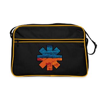 Sternchen rhcp - Retro Tasche - Schwarz/Gold - Vorne