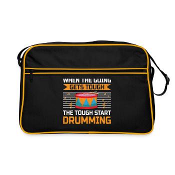Drum Corps Marching Band Drum Corp Music Percussio - Retro Tasche - Schwarz/Gold - Vorne