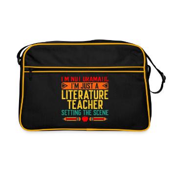 Professeur de littérature Professeur d’école Professeur drôle S - Sac Retro - noir/or - Devant