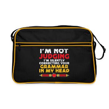 Foreign Language Teacher School Languages Teachers - Retro Bag - black/gold - Front