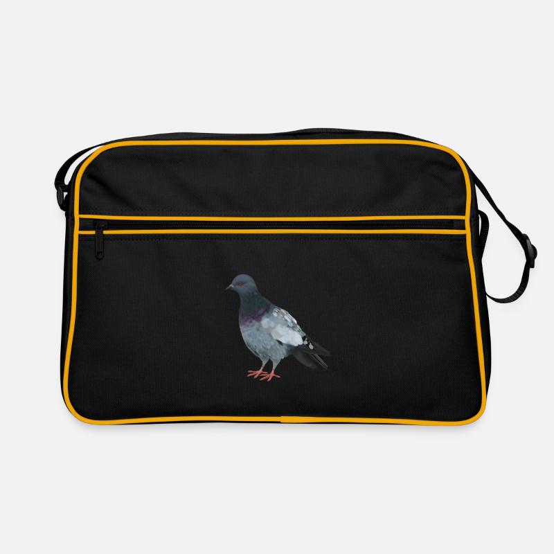 Taube - Retro Tasche - Schwarz/Gold