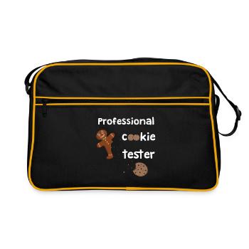 Testeur de biscuits professionnel en pain d'épice - Sac Retro - noir/or - Devant