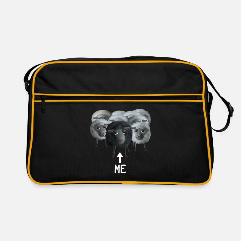 Süßes Schaf - Ich das schwarze Schaf Retro Tasche