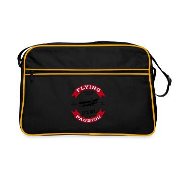Flying is my passion - Sac Retro - noir/or - Devant