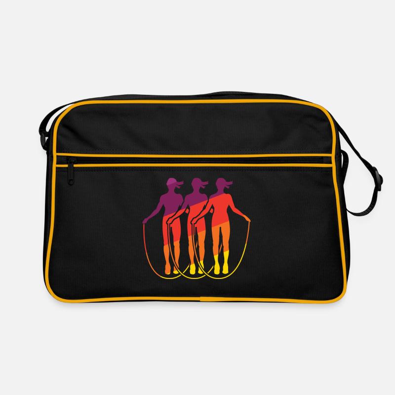 Jumping Rope Graphic Rope Jumping Rope Skipping Si Retro Tasche