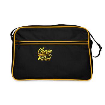 Cheer Dad Cheerleading Cheerleader Cheerdance Gymn - Retro Tasche - Schwarz/Gold - Vorne