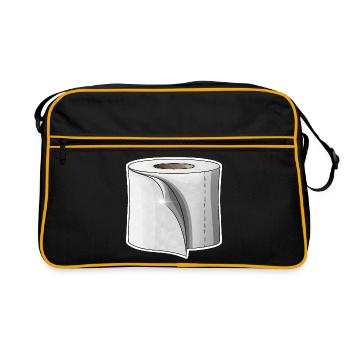 Toilettenpapier - Retro Tasche - Schwarz/Gold - Vorne
