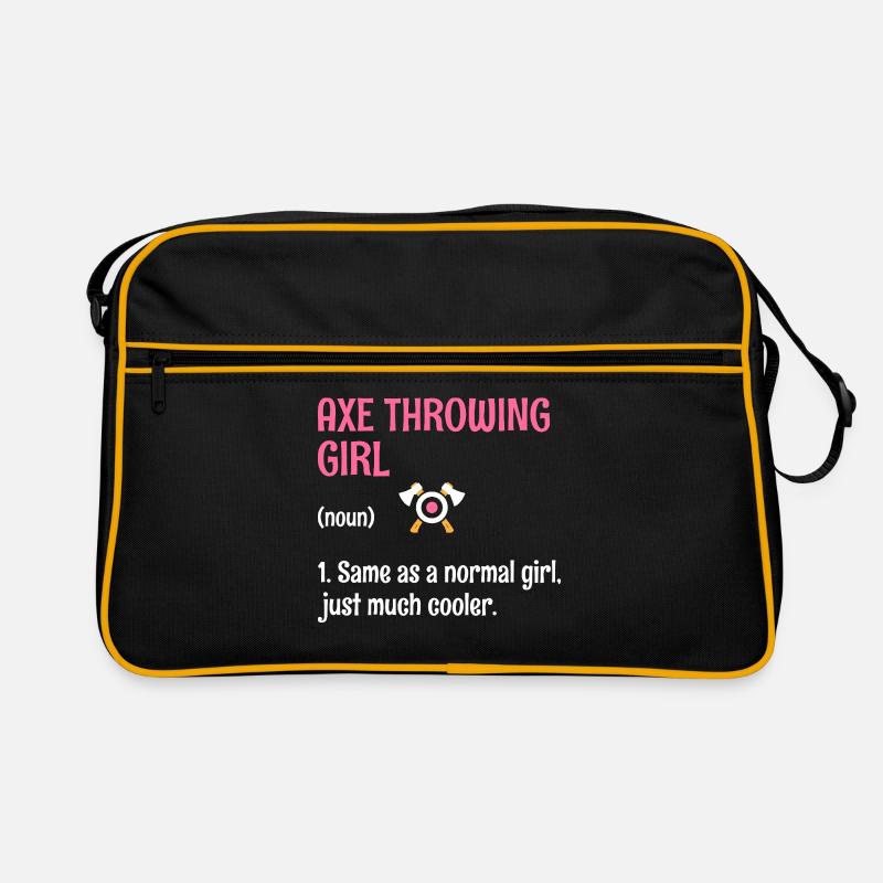 Axt Werfen Mädchen Definition Ziel Beil Retro Tasche