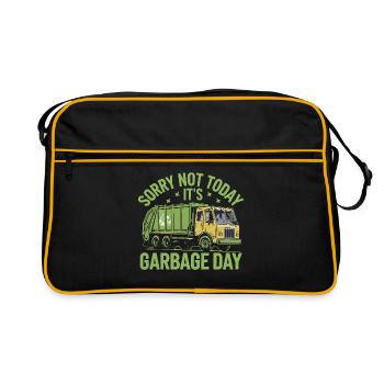 Désolé pas aujourd’hui, c’est Garbage Day Trash Collector - Sac Retro - noir/or - Devant