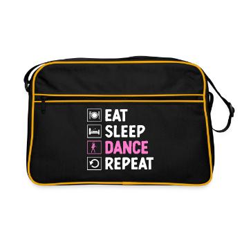 Eat Sleep Dance pour danser chorégraphie - Sac Retro - noir/or - Devant