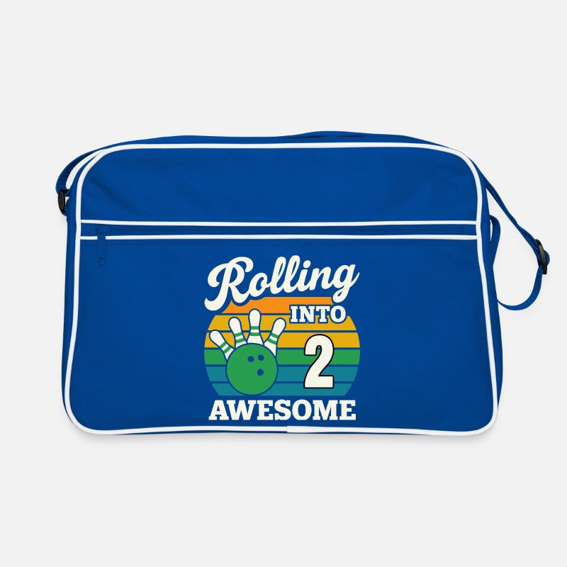 Rolling Into 2 with Bowling Ball Retro Bag