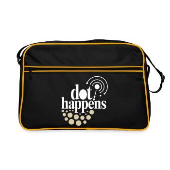Dot Happens Morse Code Fun - Sac Retro - noir/or - Devant