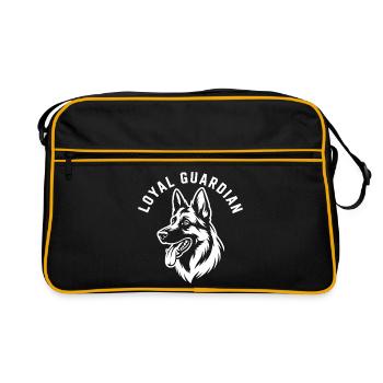 Loyal Guardian German Shepherd - Retro Bag - black/gold - Front