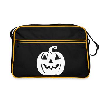Motifs de citrouilles effrayantes pour Halloween - Sac Retro - noir/or - Devant
