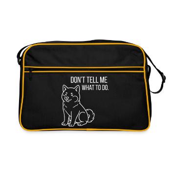Shiba Inu Vibes - Small, proud, idiosyncratic - Retro Bag - black/gold - Front