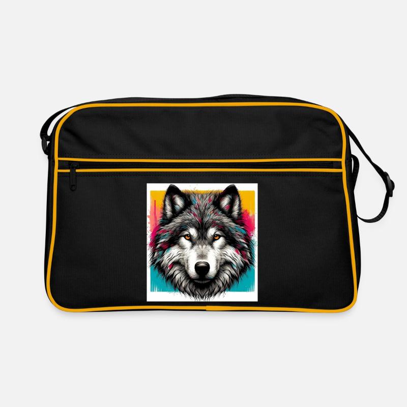Wolf - Retro Bag - black/gold