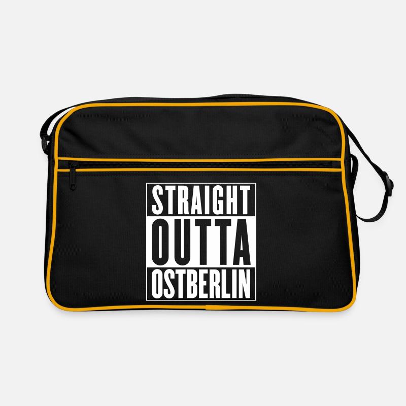 Straight outta Ostberlin (Farbe änderbar) Retro Tasche