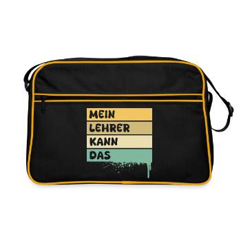 Profession : Enseignant - Sac Retro - noir/or - Devant