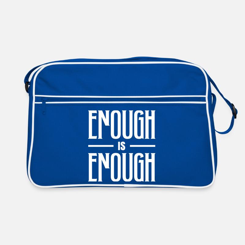 ENOUGH IS ENOUGH BOLD TYPOGRAPHY Retro Bag