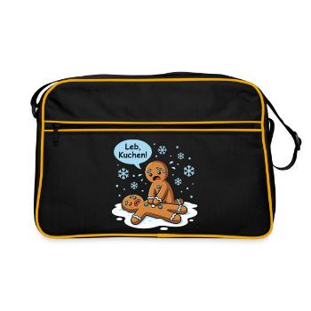 Leb Kuchen Funny German Gingerbread Pun - Retro Bag - black/gold - Front