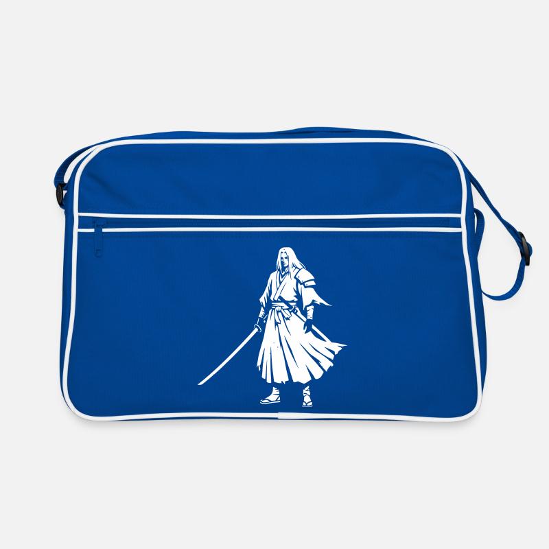 Anime Samurai Warrior Kimono Vector Retro Bag