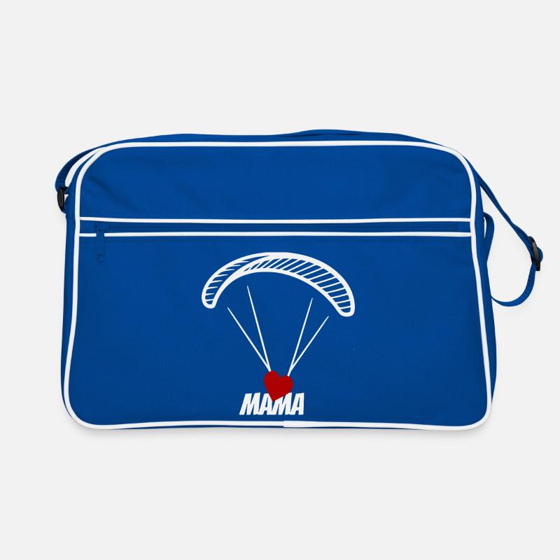Paragliding Mama mit Herz Retro Tasche