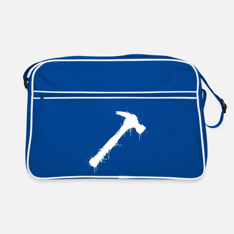 Hammer Tool Graffiti Splatter Vector Retro Bag
