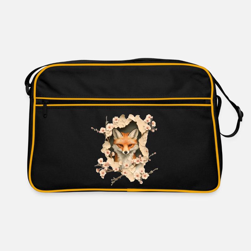 Renard aux cerisiers en fleurs Sac Retro
