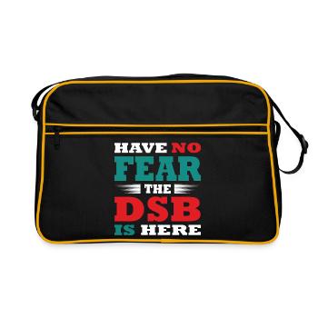 Have no Fear the Datenschutzbeauftragter is here - Retro Tasche - Schwarz/Gold - Vorne
