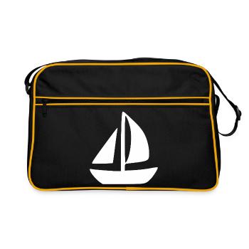 Voilier Voilier Cadeau de Voile - Sac Retro - noir/or - Devant