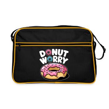 Donut Worry Donut Doux Drôle Drôle - Sac Retro - noir/or - Devant