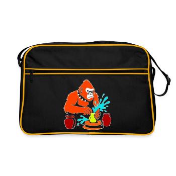 Gorilla Pottery Splash Studio - Retro Bag - black/gold - Front