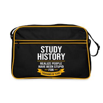 Historical Historian History - Retro Bag - black/gold - Front
