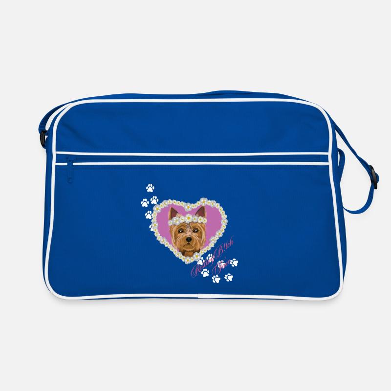 Ruhender Tch-Face Yorksire Terrier Retro Tasche