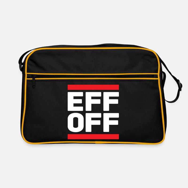 Slogan en rouge blanc Sac Retro