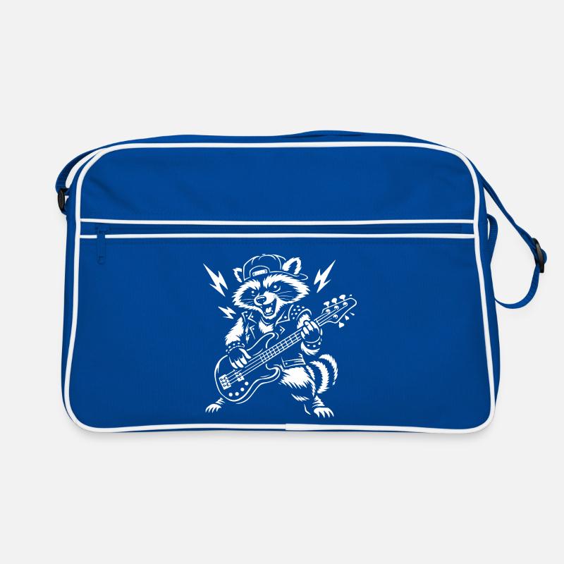 Raccoon jouant de la basse Sac Retro