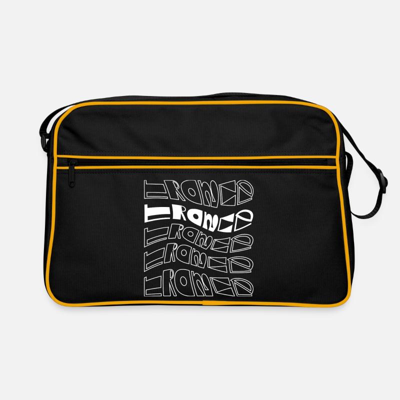 Conception de motifs typographiques en trance Sac Retro