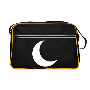 Moon Crescent White Gift - Retro Bag - black/gold - Front
