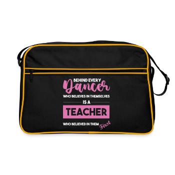 Danseur, chorégraphe, danseur, danseur, professeur de danse, - Sac Retro - noir/or - Devant