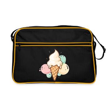 Balle par balle, heureux, - Sac Retro - noir/or - Devant