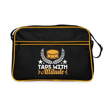 Drum Corps Marching Band Drum Corp Music Percussio - Retro Tasche - Schwarz/Gold - Vorne