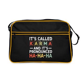 It's Called Karma Sarcasm Sarcastic - Retro Bag - black/gold - Front
