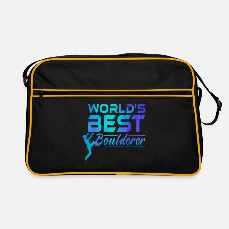 World's Best Boulderer Bouldering Mountain Climber Retro Tasche