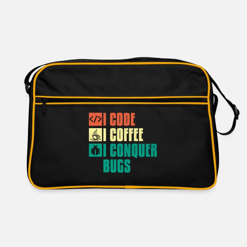 Coffee Coding Programmer Coder Developer Nerd Coff Retro Bag