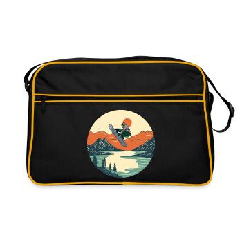 Snowboard - Sac Retro - noir/or - Devant