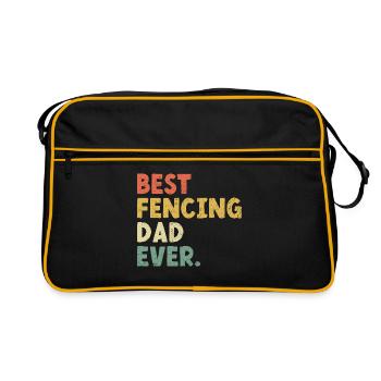 Best Fencing Dad Ever Sword Epee Fencer Father - Retro Bag - black/gold - Front