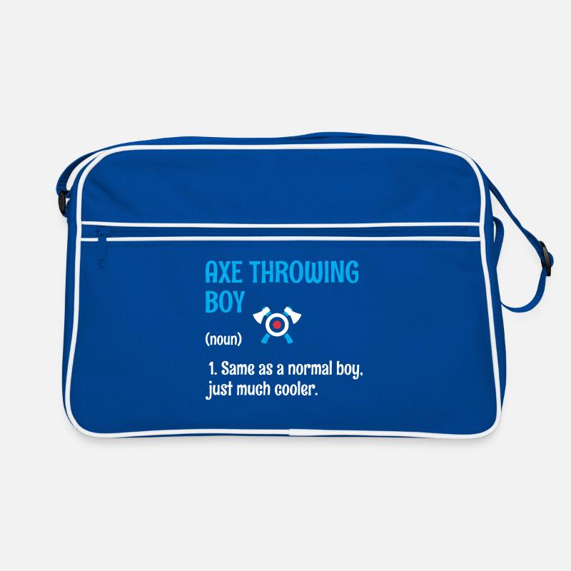 Axe Throwing Boy Definition Target Hatchet Thrower Retro Bag