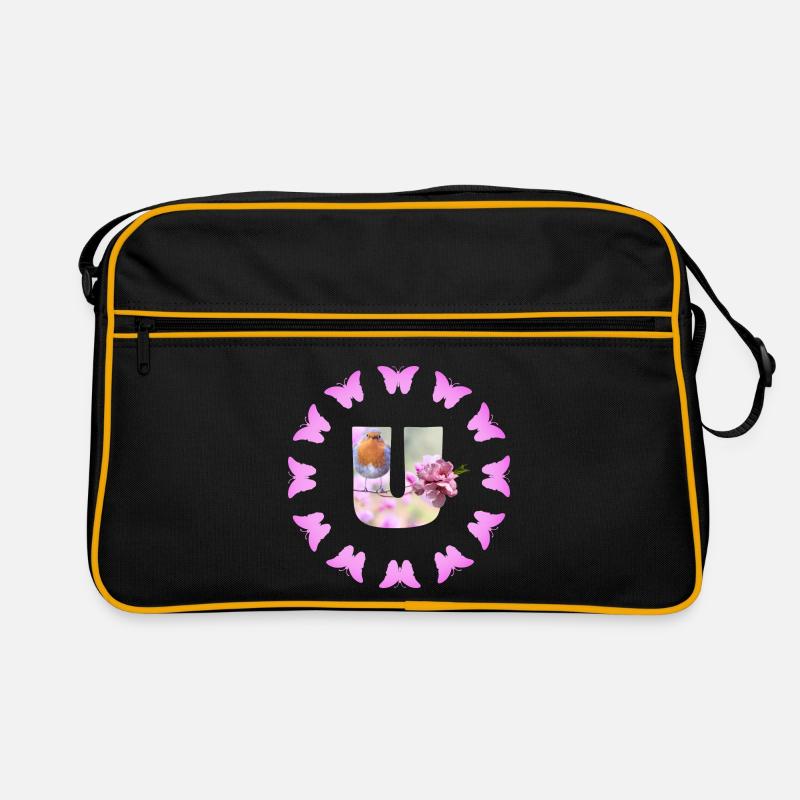 obstblüte u - Retro Tasche - Schwarz/Gold