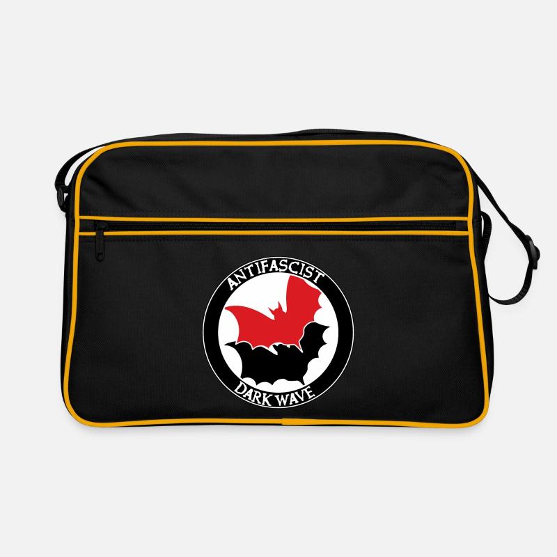 ANTIFASCIST DARK WAVE - Retro Tasche - Schwarz/Gold